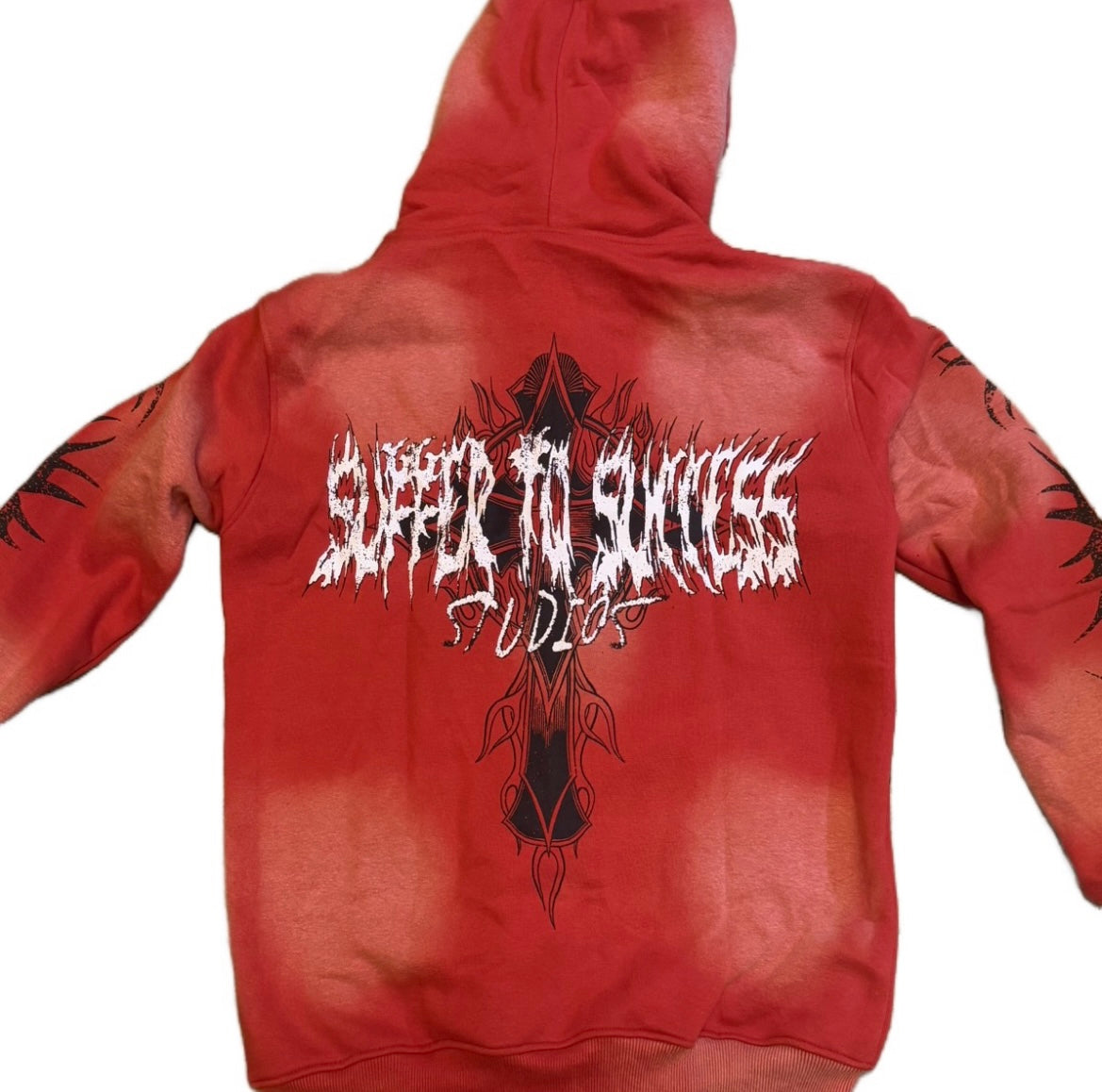 Red Sts skull hoodie